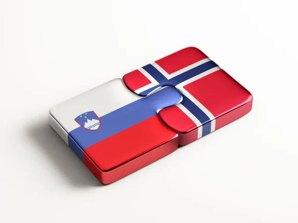 Slovenia Norway  Puzzle Concept — Stock Photo, Image