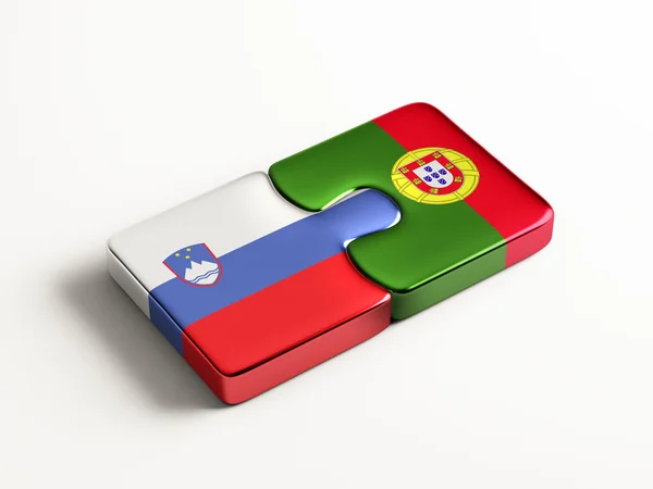 Slovenia Portogallo Puzzle Concept — Foto Stock