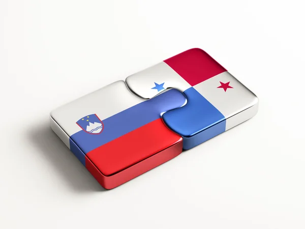 Eslovénia Panama Puzzle Concept — Fotografia de Stock