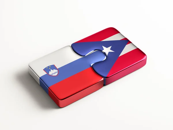 Slowenien puerto rico puzzle konzept — Stockfoto