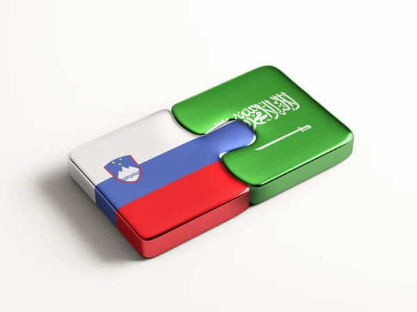 Slovenia Saudi Arabia  Puzzle Concept — Stock Photo, Image