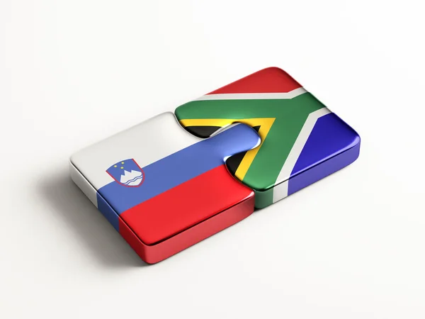 Slovenië Zuid-Afrika puzzel Concept — Stockfoto