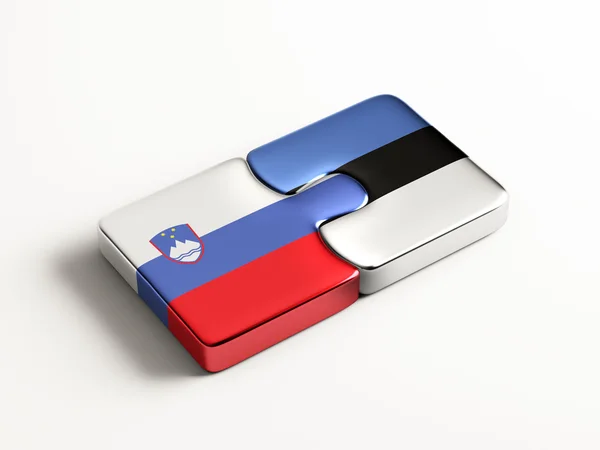 Estonie Slovénie Puzzle Concept — Photo