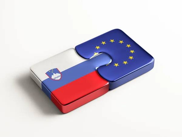 Europese Unie Slovenië puzzel Concept — Stockfoto