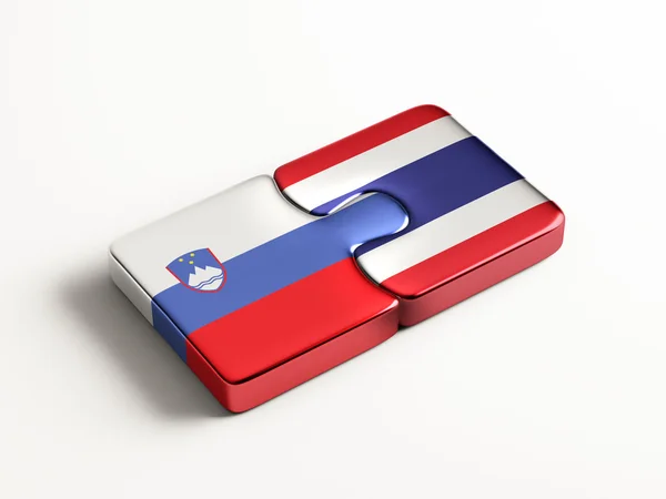 Thaïlande Slovénie Puzzle Concept — Photo