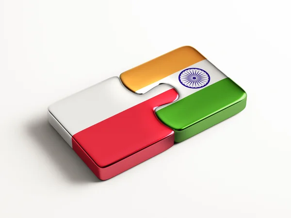 Polonia India Puzzle Concept — Fotografie, imagine de stoc