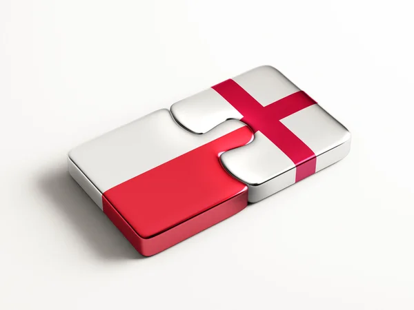 Poland England  Puzzle Concept — Stock Photo, Image