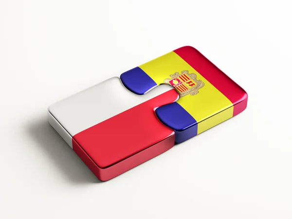 Poland Andorra  Puzzle Concept — Stock Photo, Image