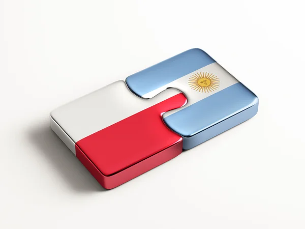 Pologne Argentine Puzzle Concept — Photo