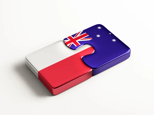 Poland Australia  Puzzle Concept — Stock Photo, Image