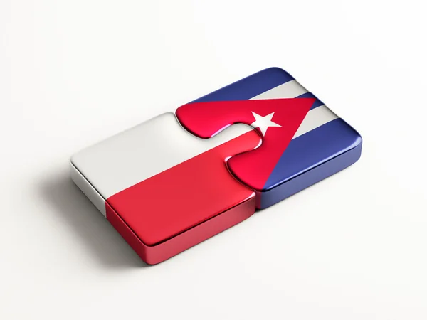 Poland Cuba  Puzzle Concept — Stock Photo, Image