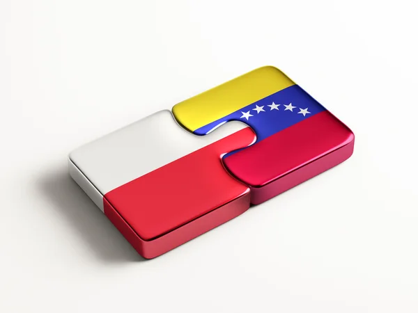 Polonia Venezuela Puzzle Concepto — Foto de Stock