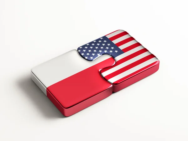 Polonia Estados Unidos Puzzle Concepto —  Fotos de Stock