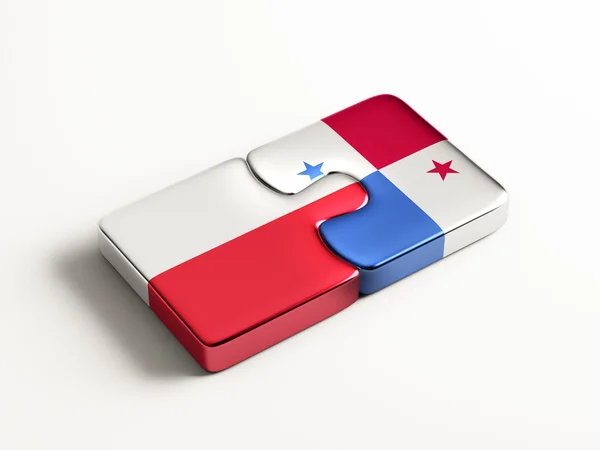 Polonia Panamá Puzzle Concepto —  Fotos de Stock