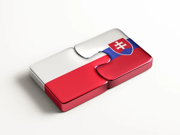 Polonia Slovacchia Puzzle Concept — Foto Stock