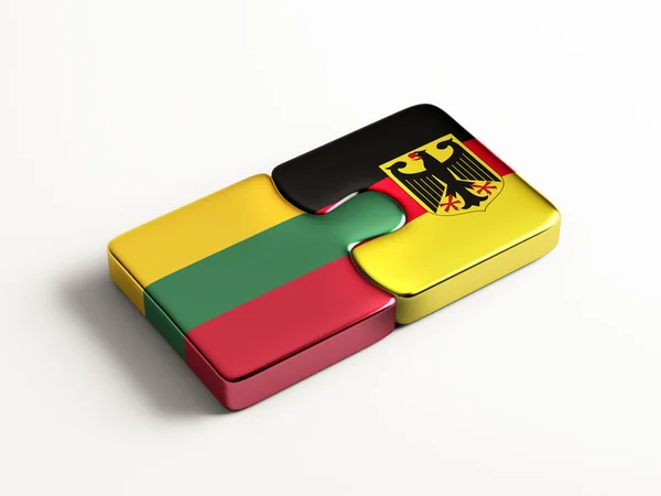 Litouwen Duitsland puzzel Concept — Stockfoto