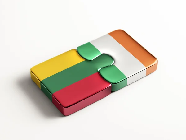 Lithuania Ireland  Puzzle Concept — Stock Photo, Image