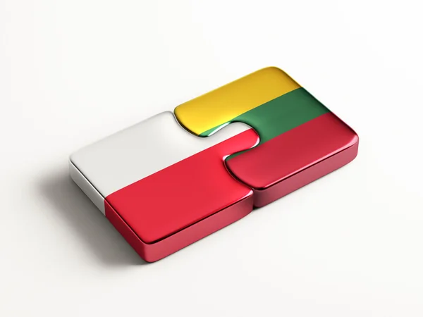 Lituânia Poland Puzzle Concept — Fotografia de Stock