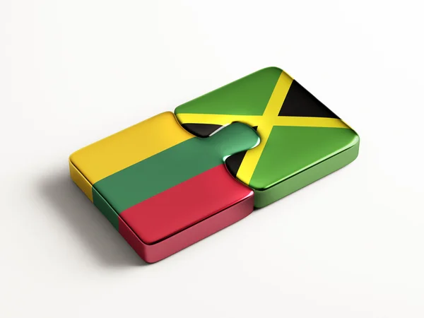 Lituania Giamaica Puzzle Concept — Foto Stock