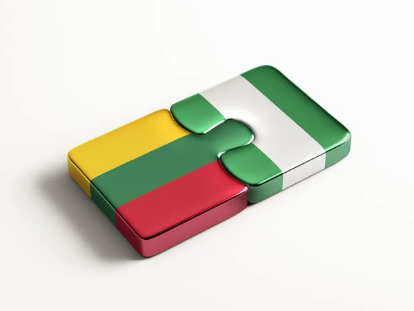 Litouwen Nigeria puzzel Concept — Stockfoto