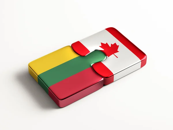 Lituânia Canada Puzzle Concept — Fotografia de Stock