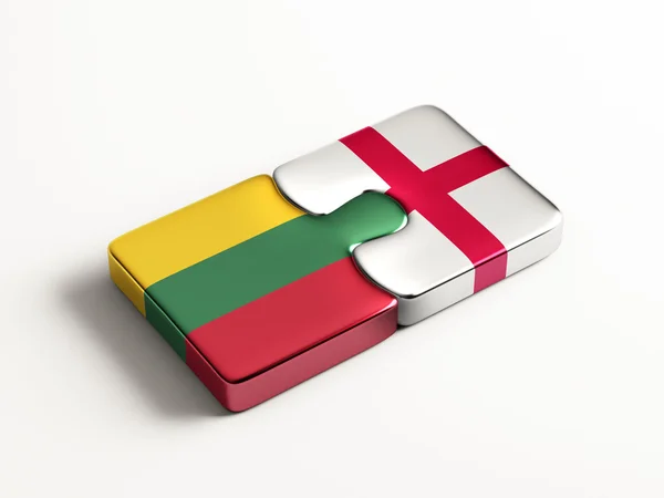 立陶宛英国拼图概念 — 图库照片