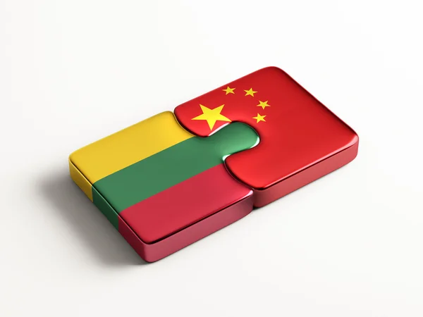 Lituania China Puzzle Concepto —  Fotos de Stock