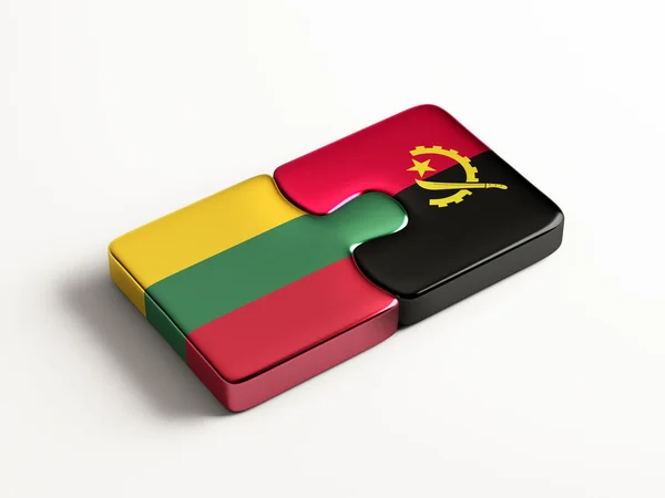 Litouwen Angola puzzel Concept — Stockfoto