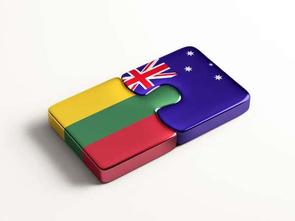 Lituânia Australia Puzzle Concept — Fotografia de Stock