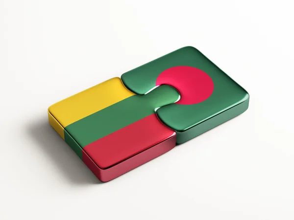 Lituania Bangladesh Puzzle Concepto — Foto de Stock