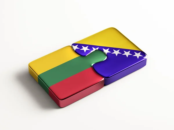 Lituanie Bosnie-Herzégovine Puzzle Concept — Photo