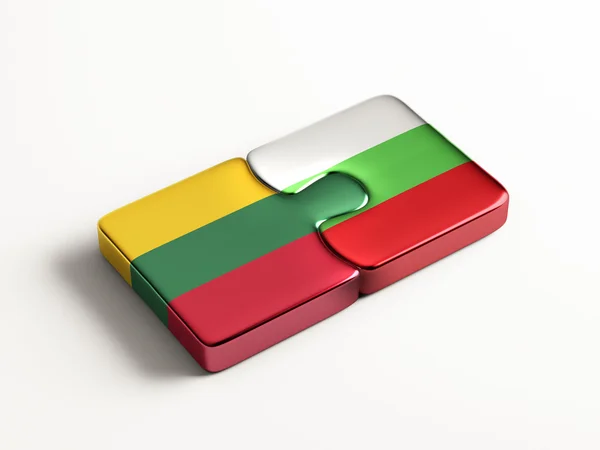 Lithuania Bulgaria  Puzzle Concept — Stock Photo, Image