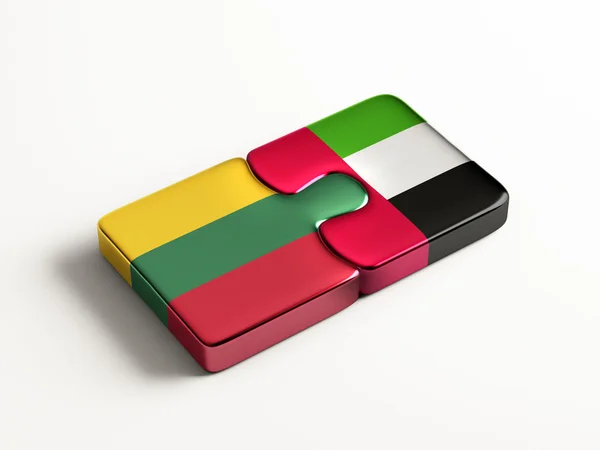 Lithuania United Arab Emirates Puzzle Concept — Stock Photo, Image