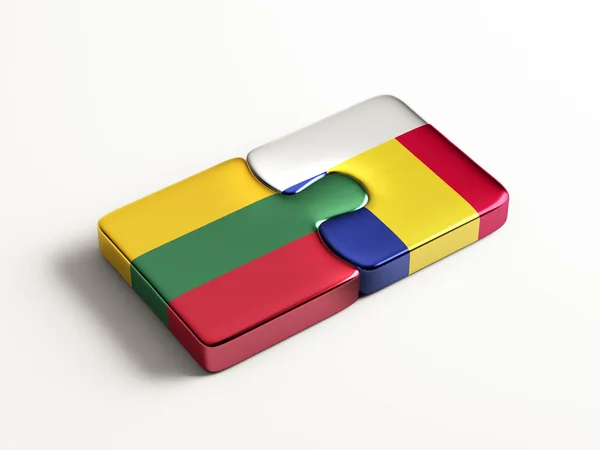 Lituania Romania Puzzle Concept — Foto Stock