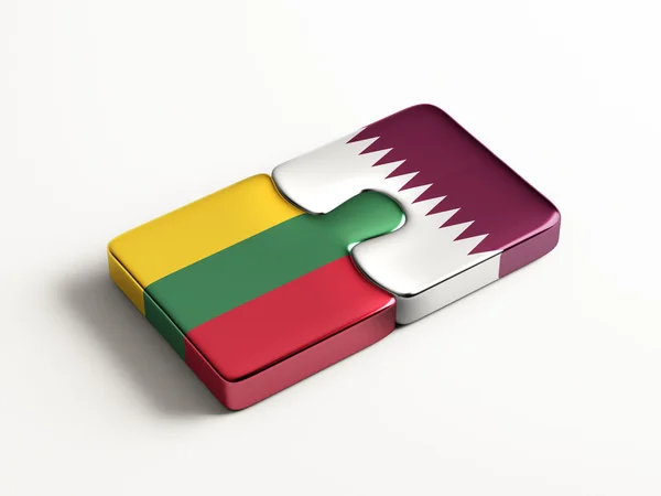 Litouwen Qatar puzzel Concept — Stockfoto