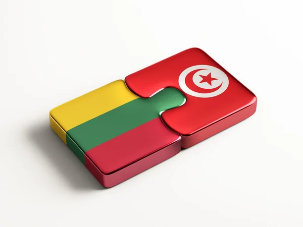 Túnez Lituania Puzzle Concepto —  Fotos de Stock