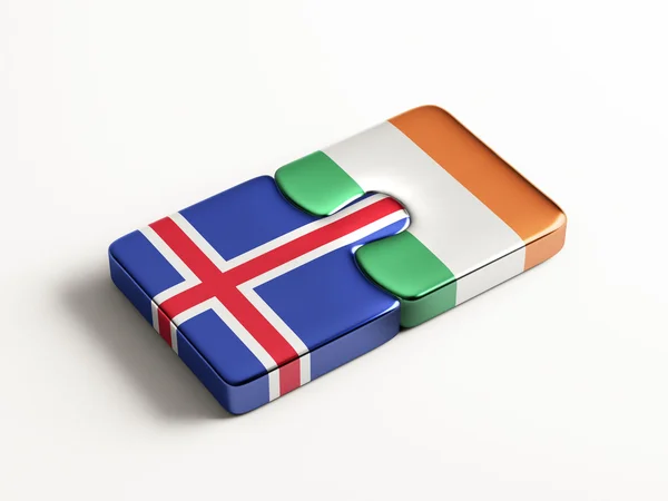 Iceland Ireland  Puzzle Concept — Stock Photo, Image