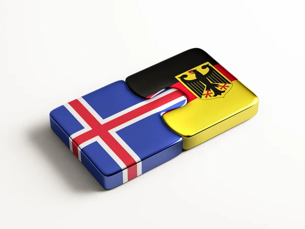 Islândia Alemanha Puzzle Concept — Fotografia de Stock