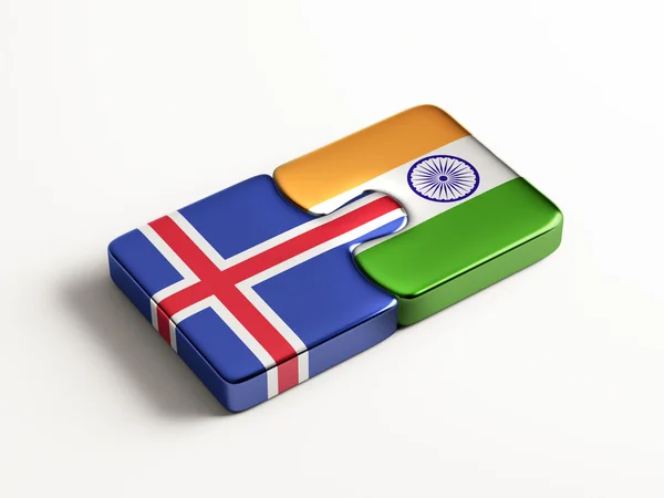 Iceland India  Puzzle Concept — Stock Photo, Image