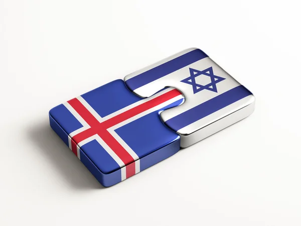 Iceland Israel  Puzzle Concept — Stock Photo, Image