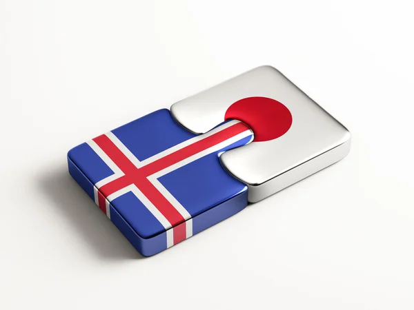 IJsland Japan puzzel Concept — Stockfoto