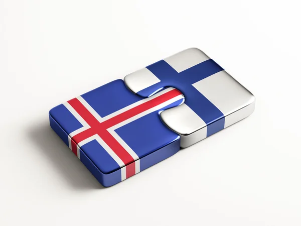 IJsland Finland puzzel Concept — Stockfoto