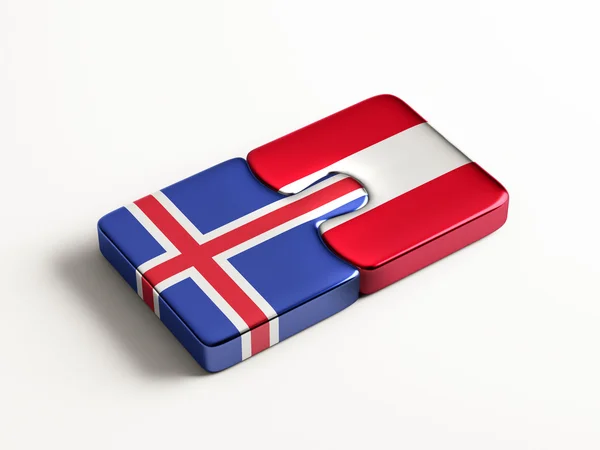 IJsland Oostenrijk puzzel Concept — Stockfoto