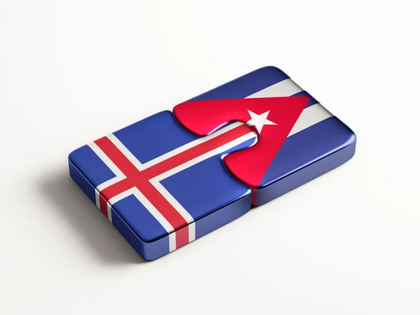 Islândia Cuba Puzzle Concept — Fotografia de Stock
