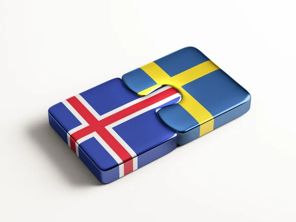 Islandia Suecia Puzzle Concepto — Foto de Stock