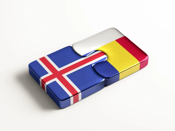 冰岛罗马尼亚拼图概念 — 图库照片