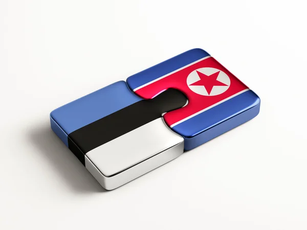 Estonia North Korea  Puzzle Concept — Stock Photo, Image