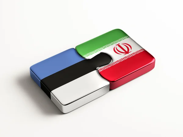 Estonia Iran  Puzzle Concept — Stock Photo, Image