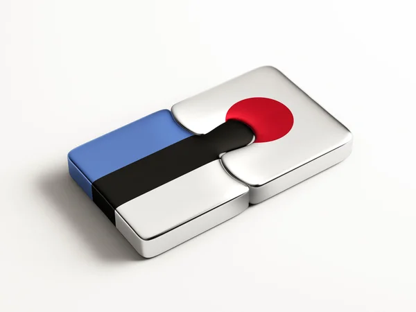 Estonia Japón Puzzle Concepto — Foto de Stock