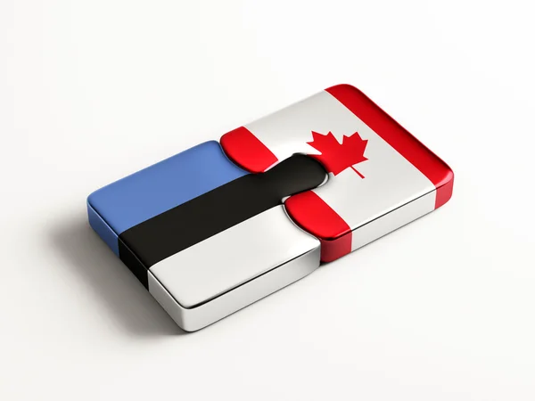 Estonia Canadá Puzzle Concepto — Foto de Stock